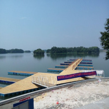 UV protected plastic pontoon floating jetty from china